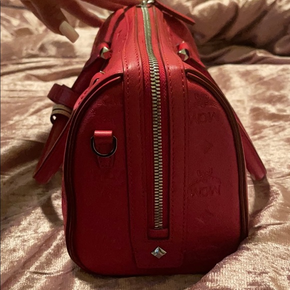 MCM Red Mini Tote (Authentic) - Picture 2 of 3